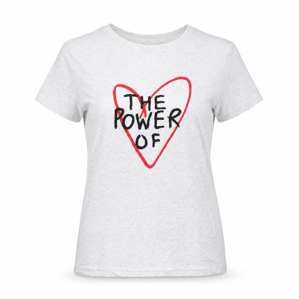 Topshop Womens Grey Cotton Basic T-Shirt Size 10 Round Neck - The Power of Love