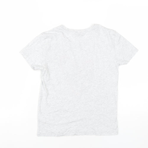 Topshop Womens Grey Cotton Basic T-Shirt Size 10 Round Neck - The Power of Love