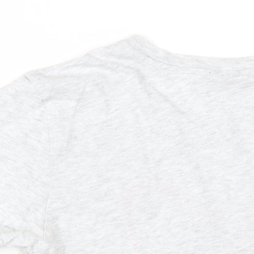 Topshop Womens Grey Cotton Basic T-Shirt Size 10 Round Neck - The Power of Love