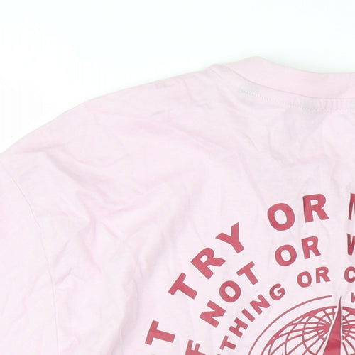 ONLY & SONS Mens Pink Cotton T-Shirt Size M Round Neck