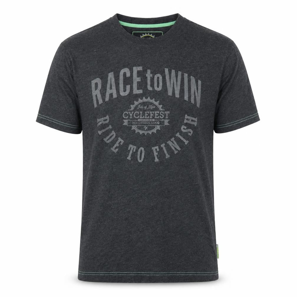 Cyclefest Mens Grey Cotton T-Shirt Size L Round Neck - Isle of Man Cyclefest