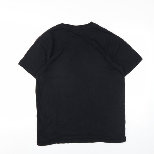 CHPT3 Mens Black Cotton T-Shirt Size L Round Neck