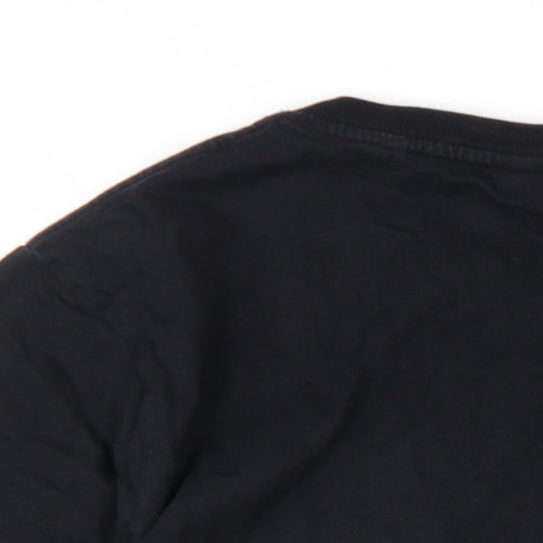 CHPT3 Mens Black Cotton T-Shirt Size L Round Neck