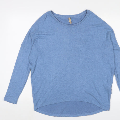 Soyaconcept Womens Blue Polyester Pullover Sweatshirt Size S Pullover