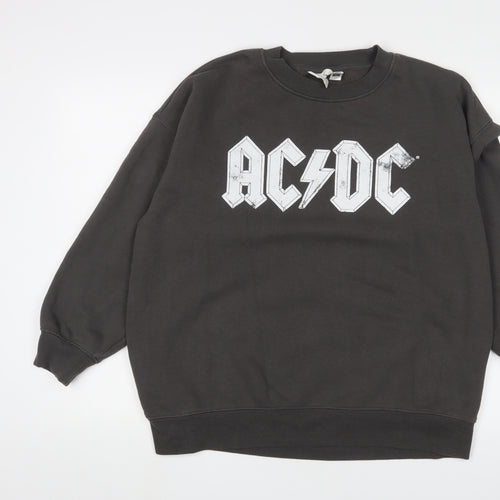 H&M Womens Grey Cotton Pullover Sweatshirt Size M Pullover - ACDC