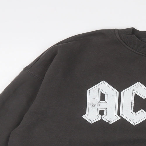 H&M Womens Grey Cotton Pullover Sweatshirt Size M Pullover - ACDC