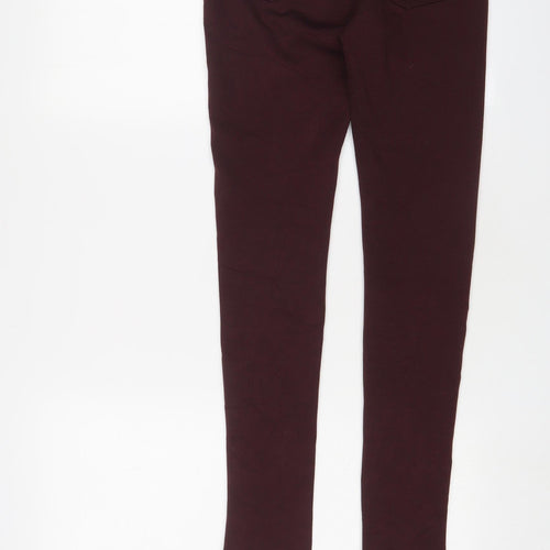 Denim & Co. Womens Red Cotton Skinny Jeans Size 8 L29 in Regular Zip
