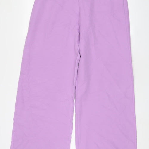 I SAW IT FIRST Womens Purple Polyester Windbreaker Trousers Size 12 L33 in Regular Zip