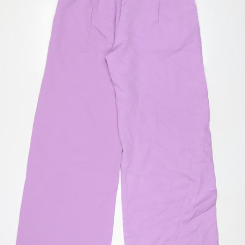 I SAW IT FIRST Womens Purple Polyester Windbreaker Trousers Size 12 L33 in Regular Zip