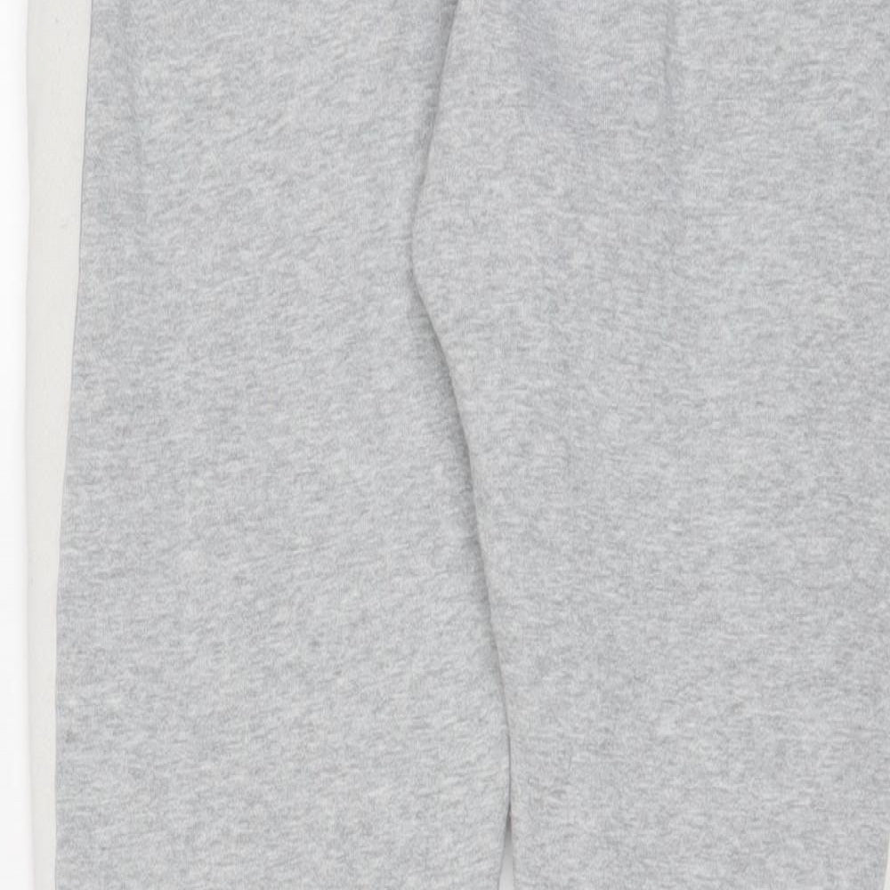 FILA Womens Grey Cotton Jogger Trousers Size S L26 in Regular Drawstring - Logo, Embroidered