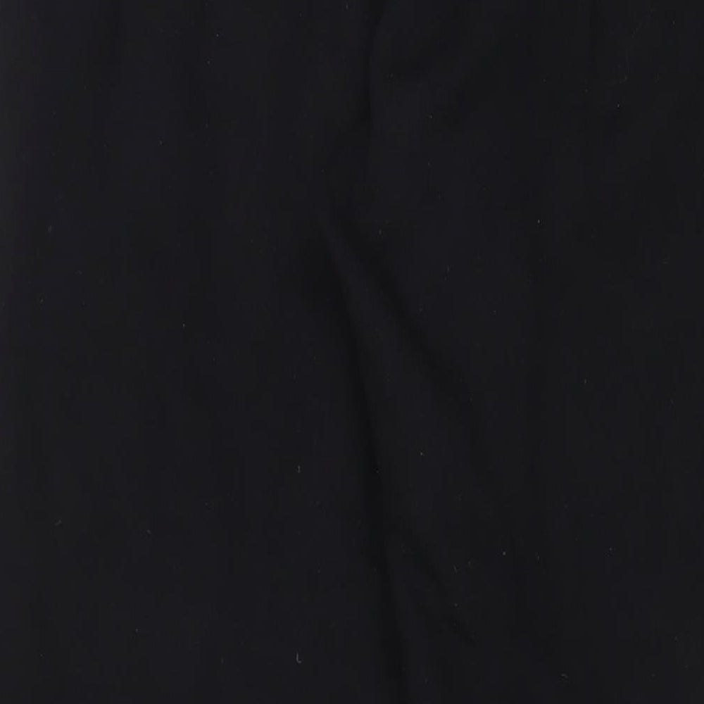 adidas Mens Black Cotton Jogger Trousers Size M L30 in Regular Drawstring - Logo, Embroidered