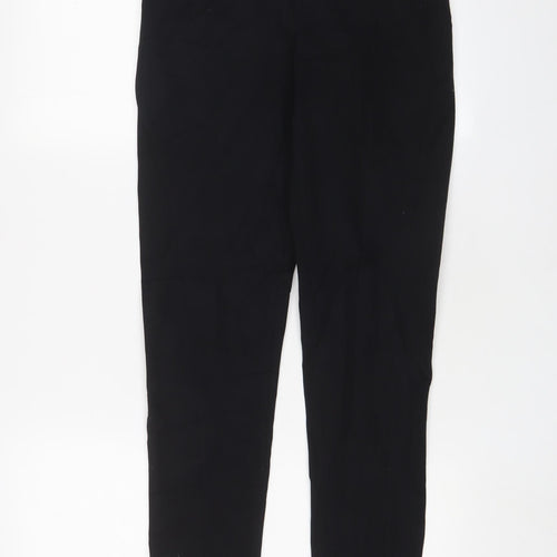 French Connection Womens Black Cotton Trousers Size 10 L28 in Regular Zip