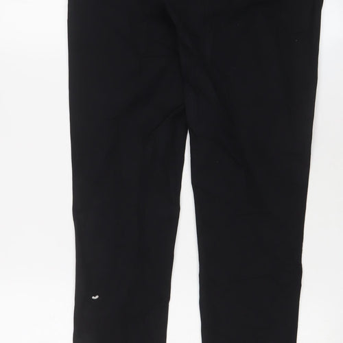 French Connection Womens Black Cotton Trousers Size 10 L28 in Regular Zip