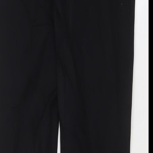 French Connection Womens Black Cotton Trousers Size 10 L28 in Regular Zip