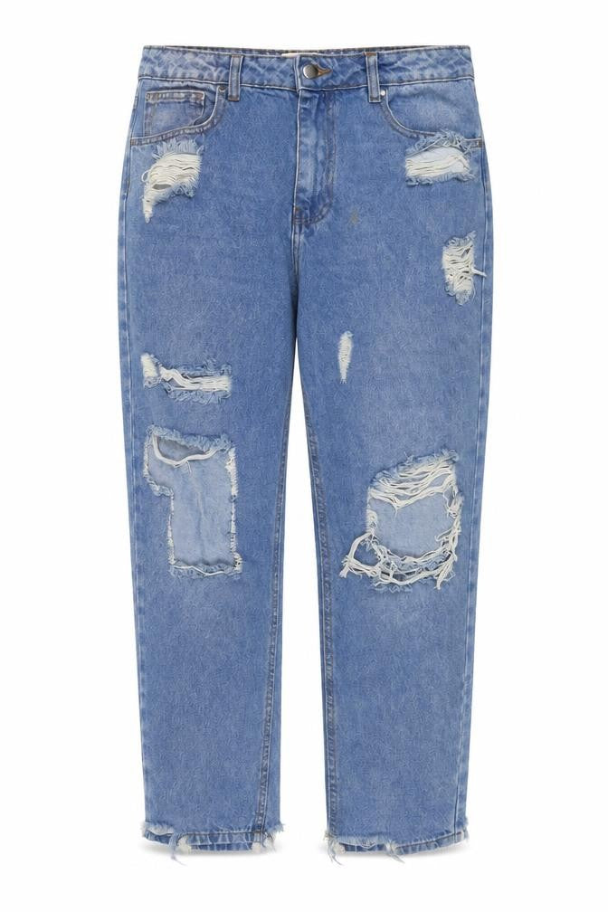 M-17 Womens Blue Cotton Straight Jeans Size 14 L29 in Regular Zip
