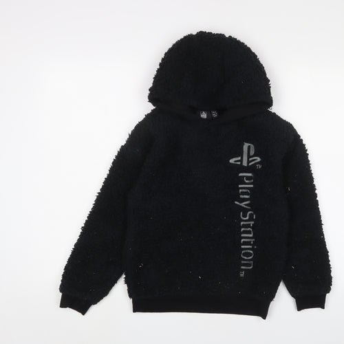 PlayStation Boys Black Polyester Pullover Hoodie Size 9-10 Years Pullover - Play staton