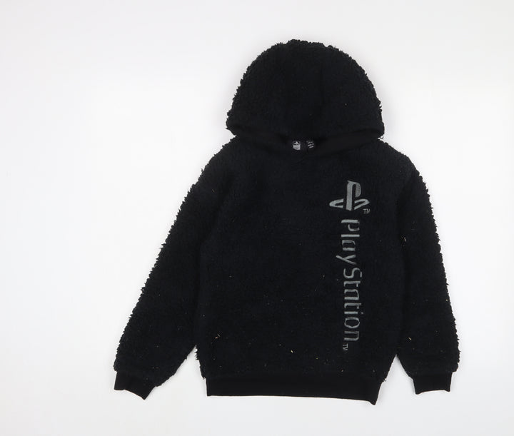 PlayStation Boys Black Polyester Pullover Hoodie Size 9-10 Years Pullover - Play staton