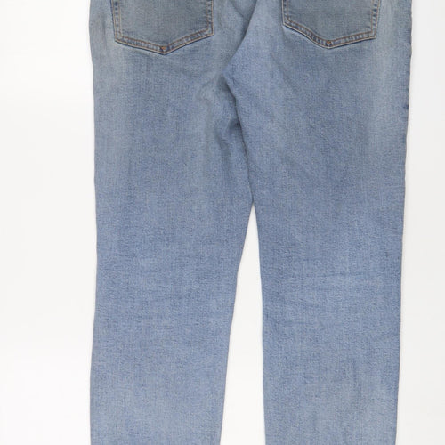 Gap Mens Blue Cotton Straight Jeans Size 34 in L30 in Slim Zip