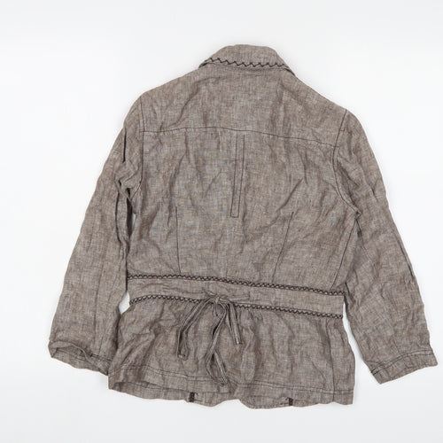 RJR.John Rocha Womens Brown Jacket Size 8 Button