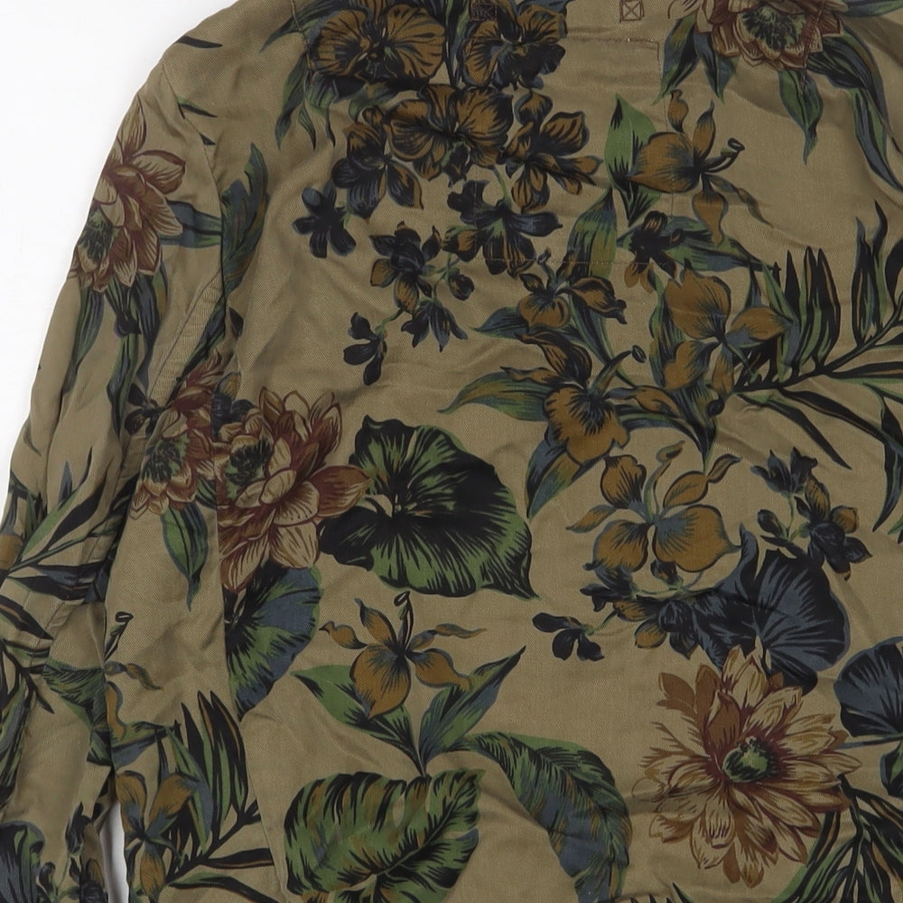 Ralph Lauren Womens Green Floral Jacket Size S Zip