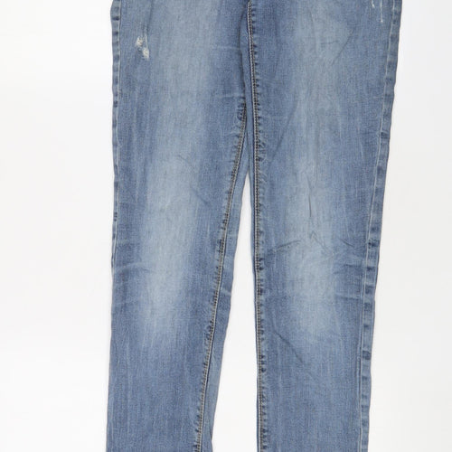 Lerose Womens Blue Cotton Skinny Jeans Size 8 L32 in Regular Zip