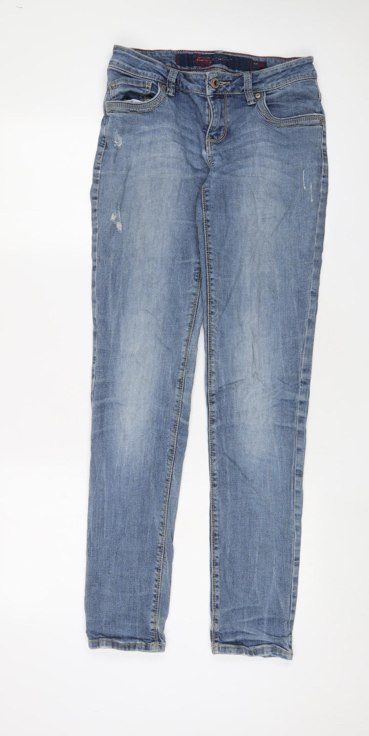 Lerose Womens Blue Cotton Skinny Jeans Size 8 L32 in Regular Zip