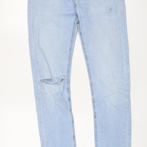 Lee Womens Blue Cotton Skinny Jeans Size 31 in L34 in Regular Zip