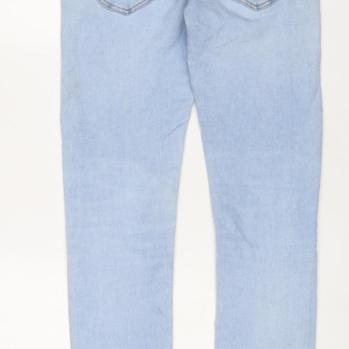 Lee Womens Blue Cotton Skinny Jeans Size 31 in L34 in Regular Zip