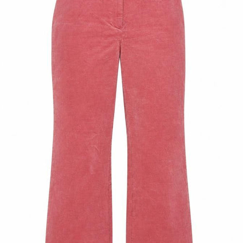 Monki Womens Pink Cotton Trousers Size 6 L24 in Regular Zip