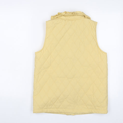 Daisy Street Womens Yellow Gilet Jacket Size 8 Button