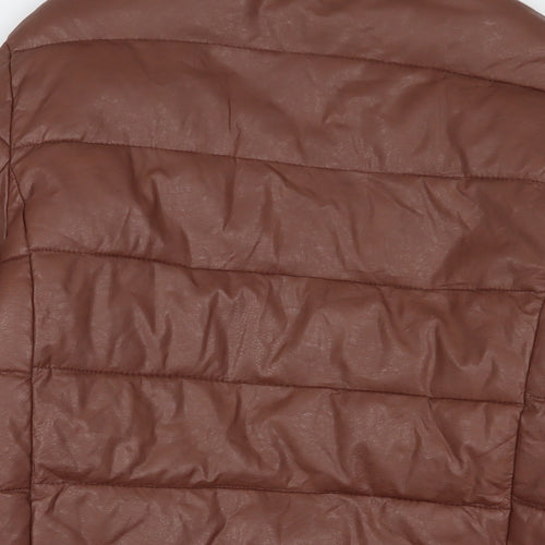 Monark Mens Brown Bomber Jacket Jacket Size M Zip - Pockets