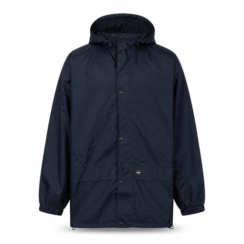 Wynnster Mens Blue Rain Coat Coat Size M Zip - Logo, Embroidered