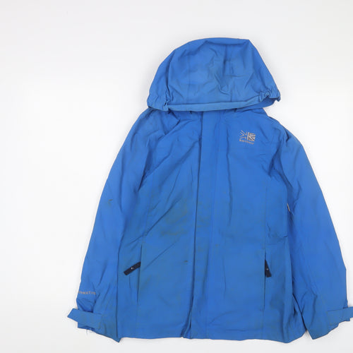 Karrimor Boys Blue Basic Coat Coat Size 13 Years Zip - Logo, Embroidered