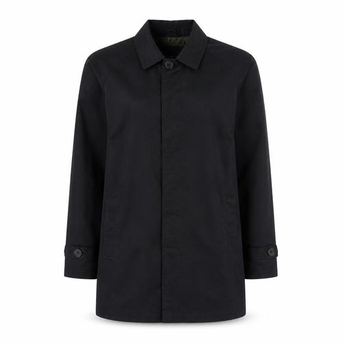 Fisk of Oso Womens Black Overcoat Coat Size S Button