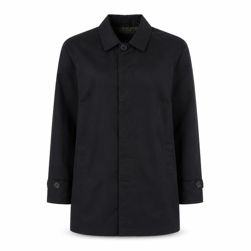 Fisk of Oso Womens Black Overcoat Coat Size S Button