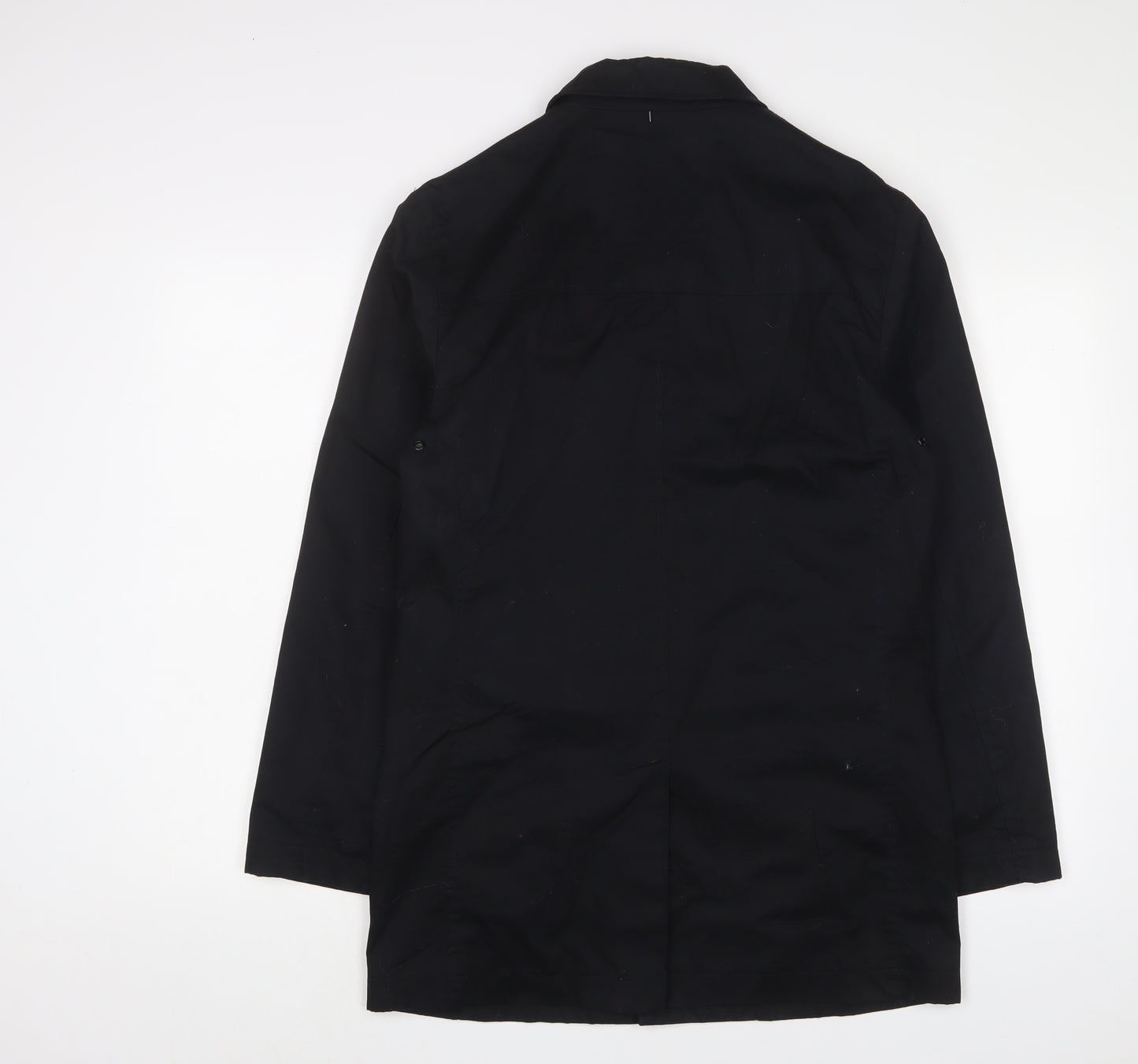 Fisk of Oso Womens Black Overcoat Coat Size S Button