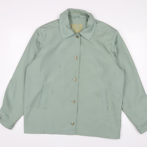 David Barry Womens Green Jacket Size 20 Button - Pockets