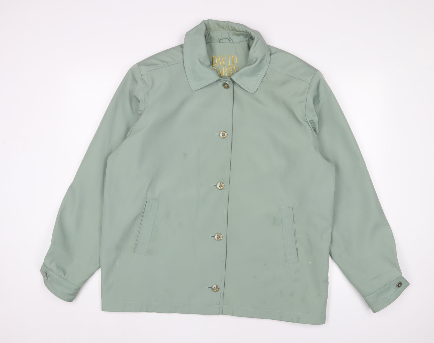 David Barry Womens Green Jacket Size 20 Button - Pockets