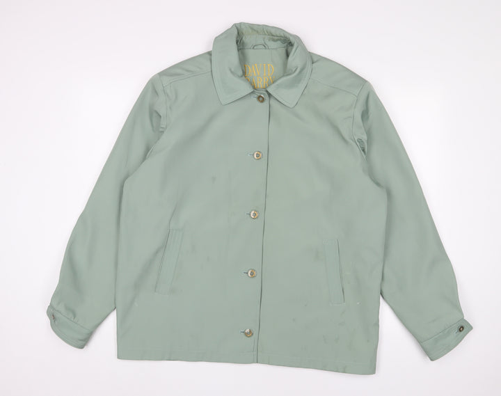 David Barry Womens Green Jacket Size 20 Button - Pockets