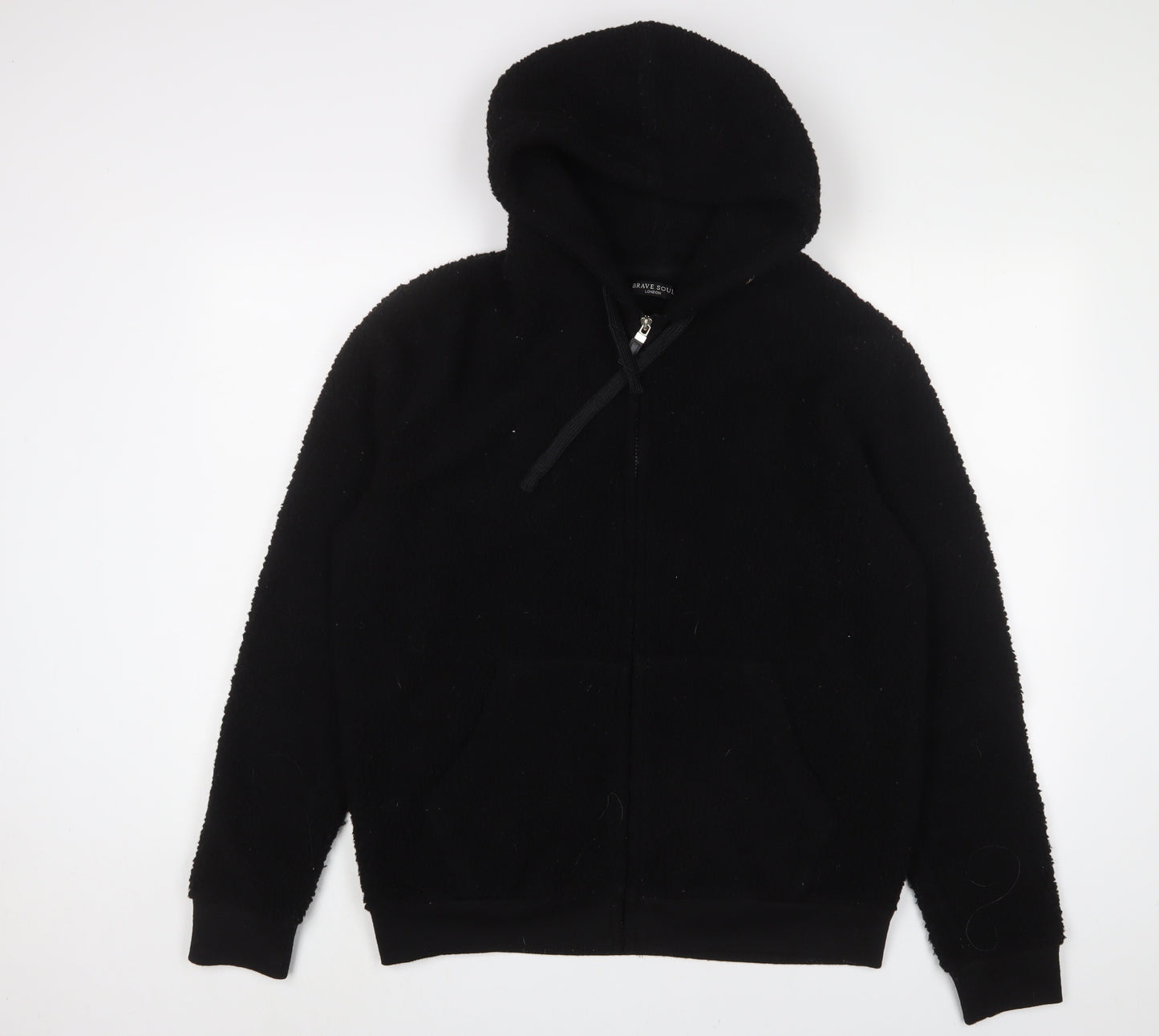 Brave Soul Mens Black Jacket Size XL Zip