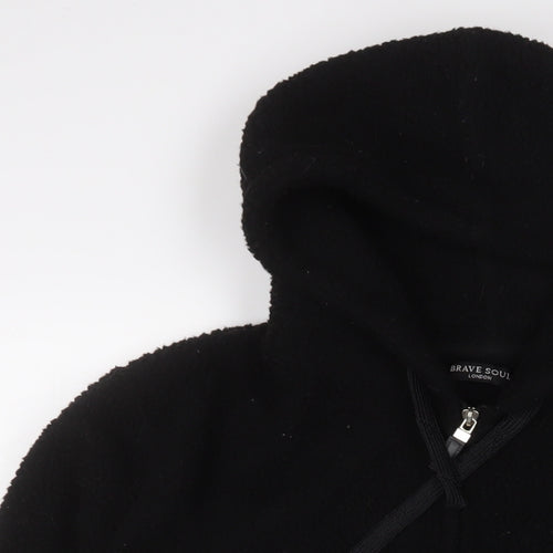 Brave Soul Mens Black Jacket Size XL Zip