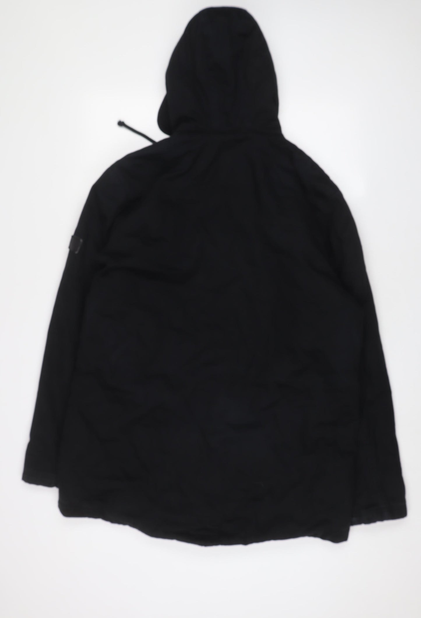 Animal Mens Black Anorak Coat Size M Zip - Logo, Embroidered