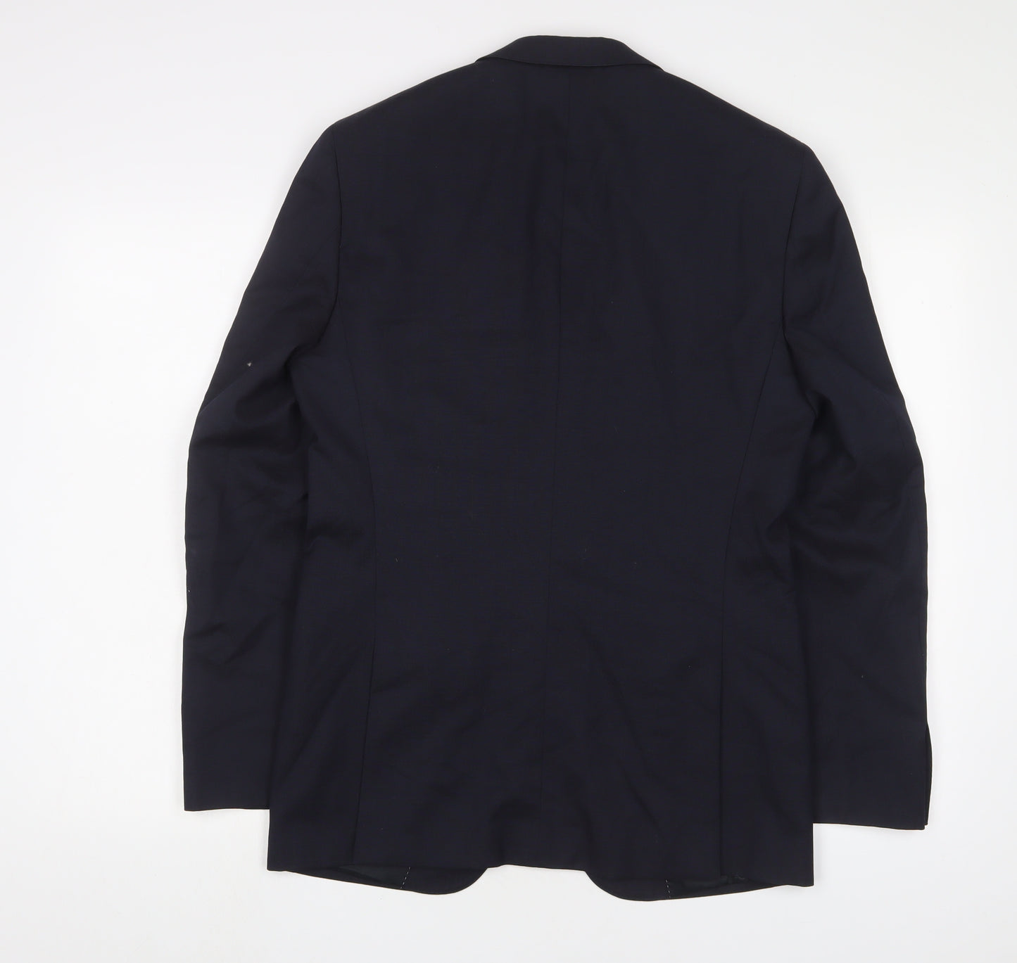 Cambridge Mens Blue Wool Jacket Suit Jacket Size 38 Regular