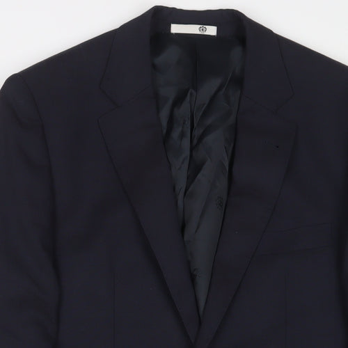 Cambridge Mens Blue Wool Jacket Suit Jacket Size 38 Regular