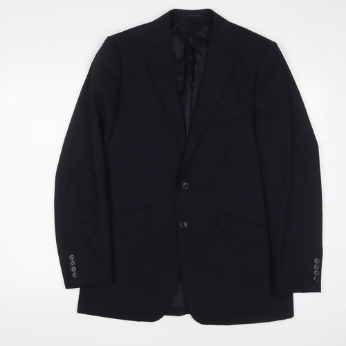 Reiss Mens Blue Wool Jacket Suit Jacket Size 38 Regular