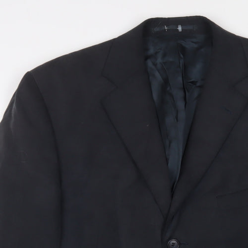 Jaeger Mens Black Lyocell Jacket Suit Jacket Size 42 Regular