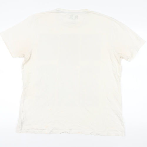 Marks & Spencer White XL Retro Sports T-Shirt