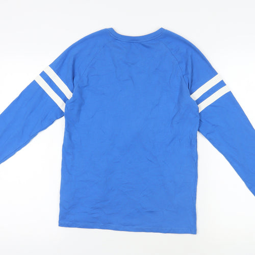 Marks and Spencer Blue Football Long Sleeve Tee, Boy 11-12