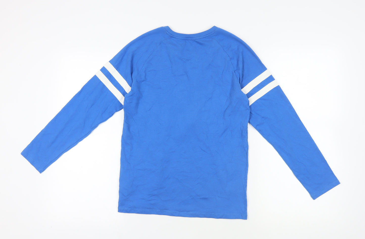 Marks and Spencer Blue Football Long Sleeve Tee, Boy 11-12