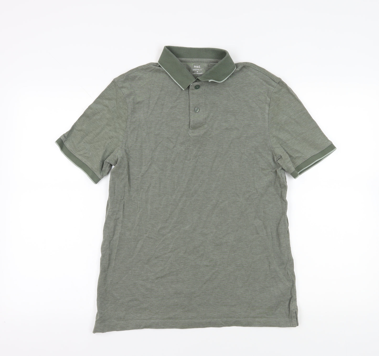 Marks & Spencer Green Polo Shirt M